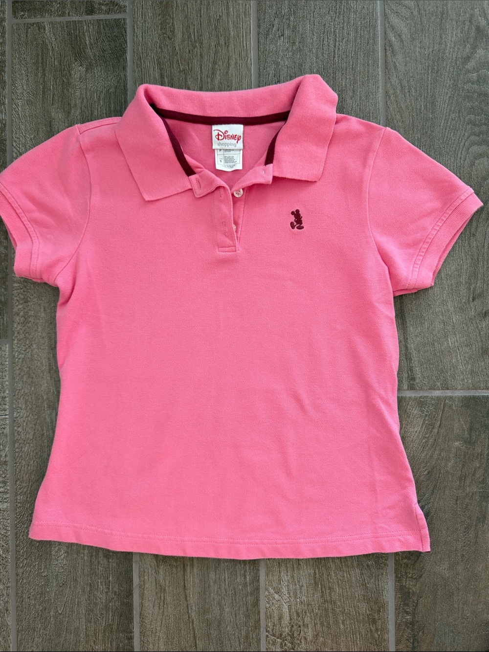 Women Disney pink Polo size small
